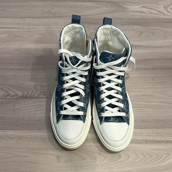 Louis Vuitton Denim Sneakers 100% Authentic - Picture 3 of 6